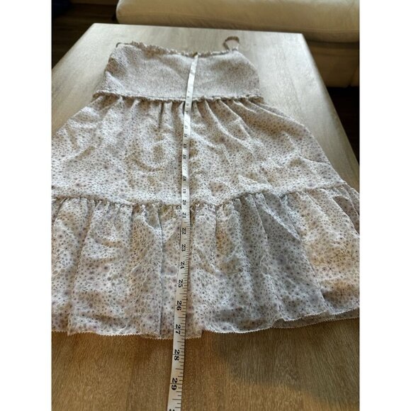 Aritzia Wilfred Tempest Sleeveless Mini Dress Pastel Floral Purple Green Medium - Picture 6 of 7